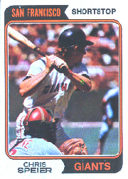 1974 Topps Baseball Cards      129     Chris Speier